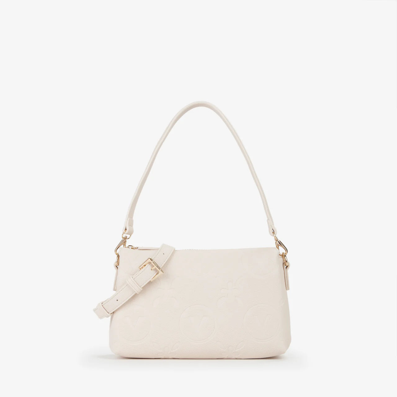 Valentino borsa a spalla Samba piccola con doppio manico Avorio TU | Giò Fashion
