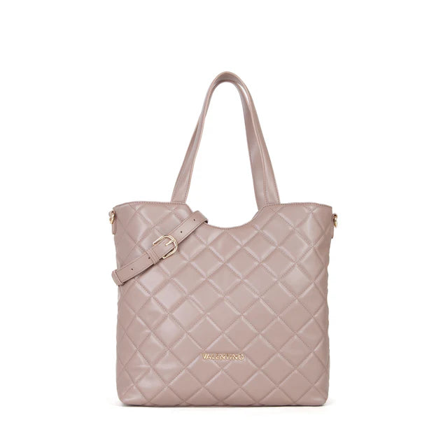 Borsa shopper Valentino trapuntata con doppio manico Marrone TU | Giò Fashion