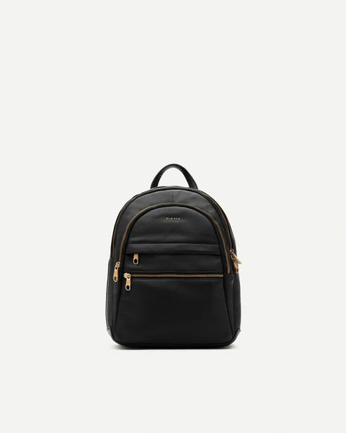 Zaino Biasia in pelle con tasche frontali e spallacci regolabili NERO TU | Giò Fashion