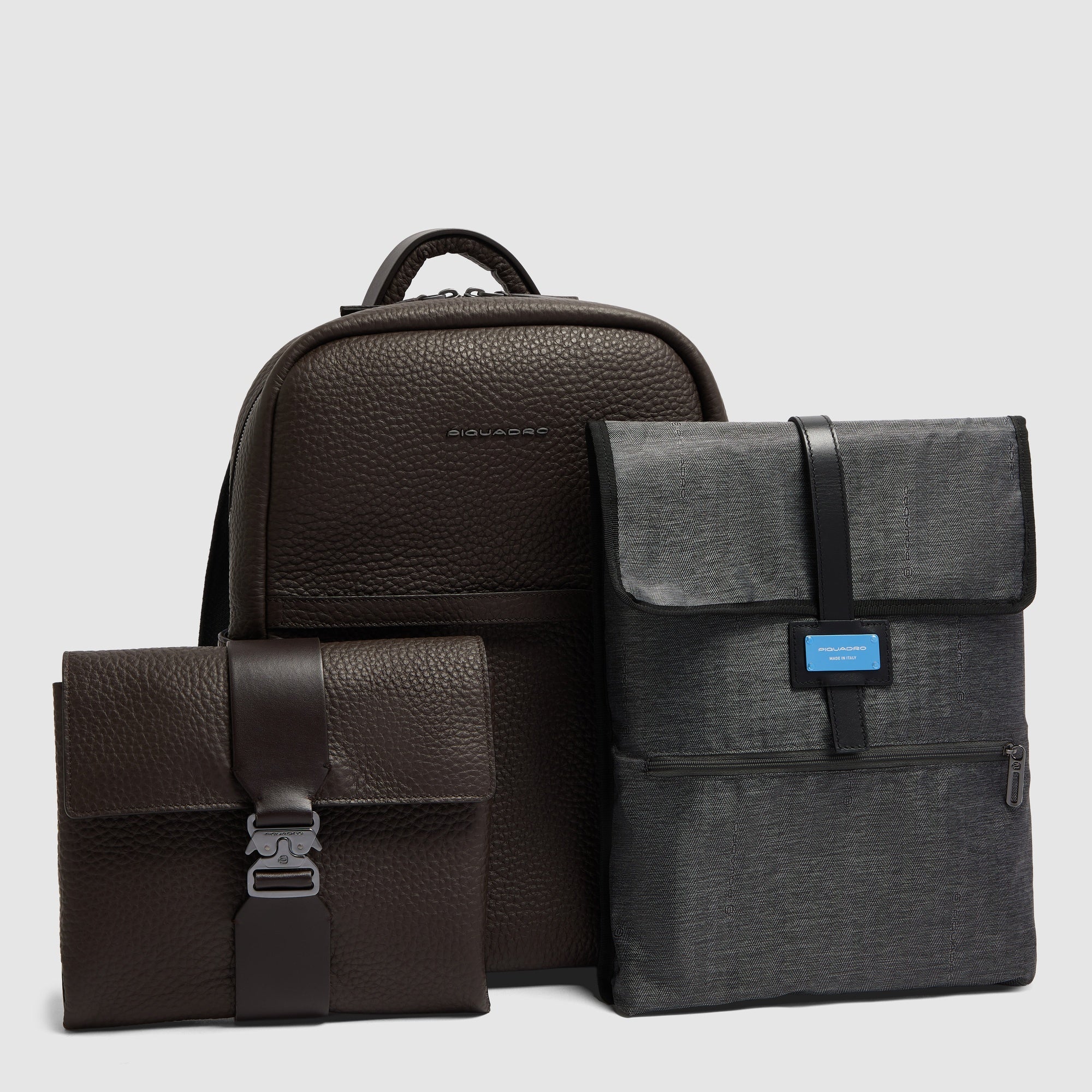 Zaino Uomo Porta PC 14" in Pelle con Doppio Scomparto
