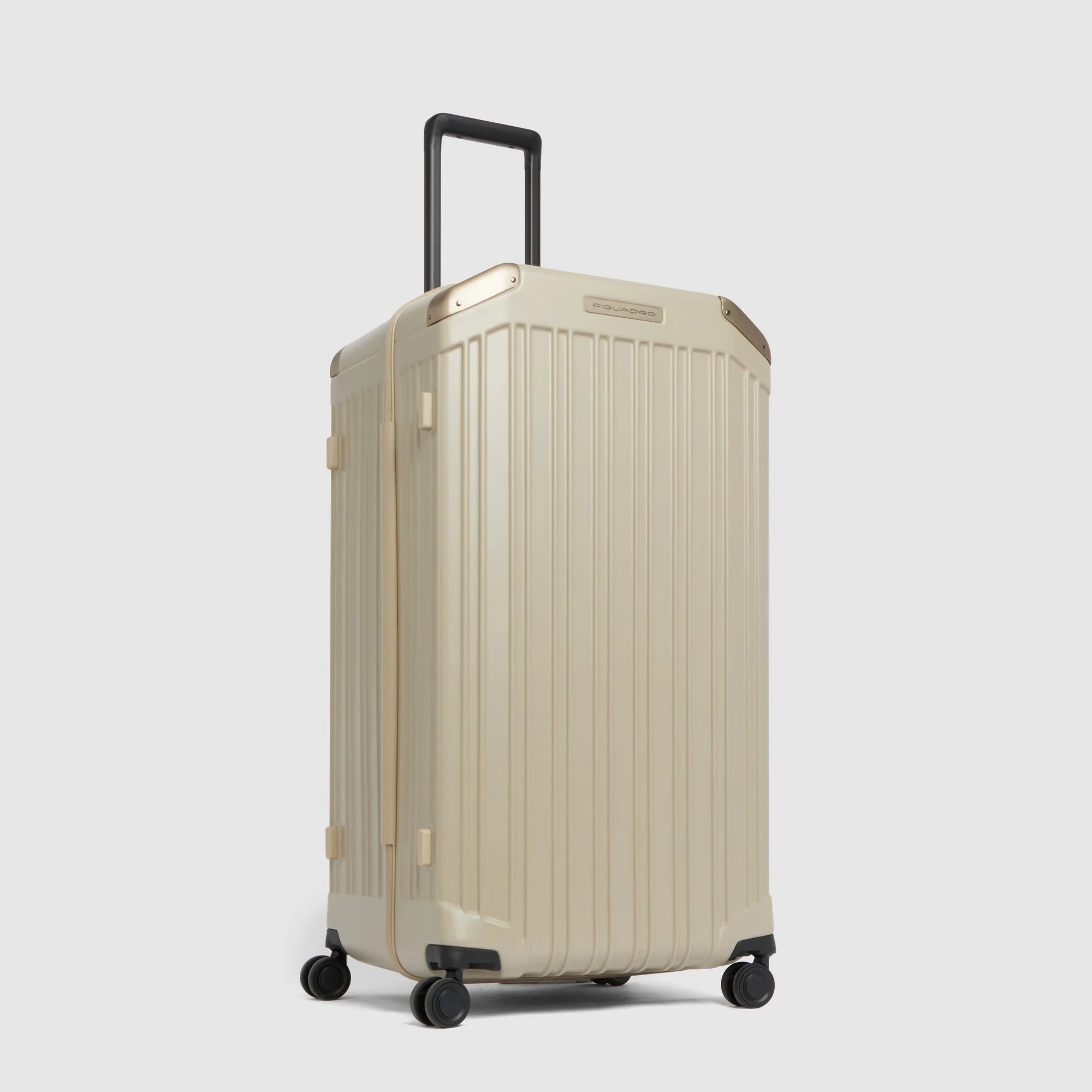 Piquadro Trolley Rigido Trunk PQ-Light Beige Opaco con 4 Ruote e Lucchetto TSA
