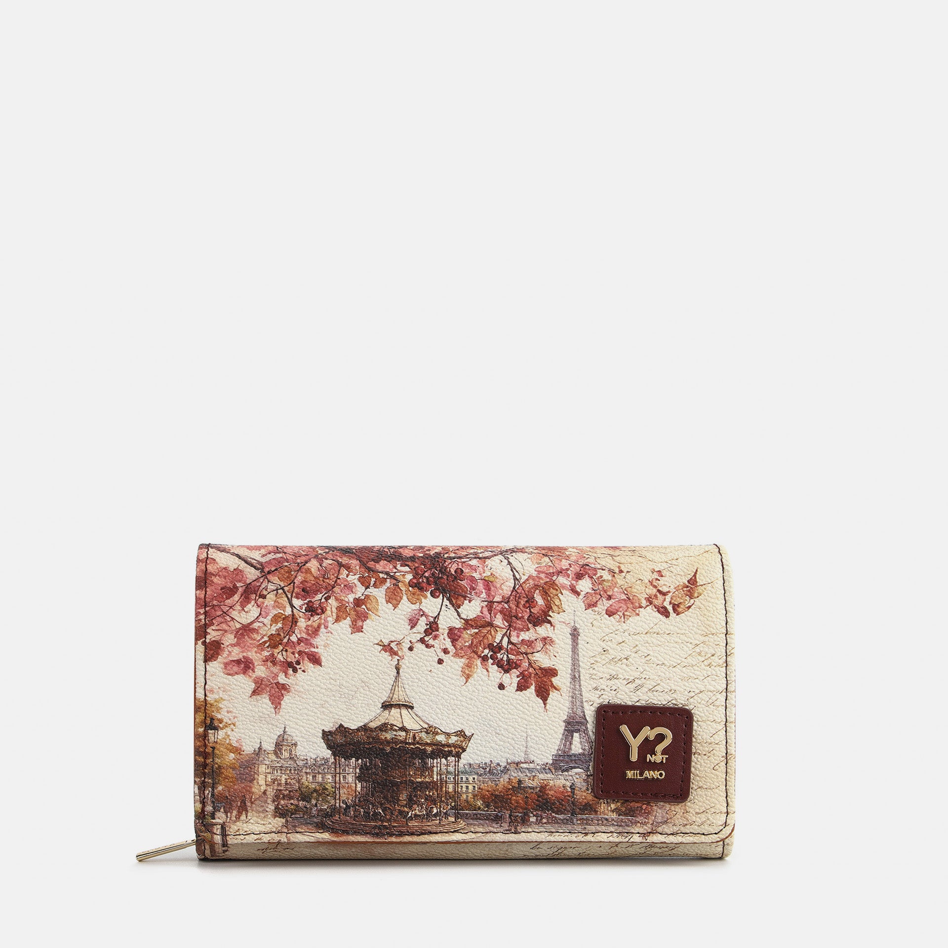 Ynot? Yes Bag Portafoglio Donna Compatto in Ecopelle con Zip