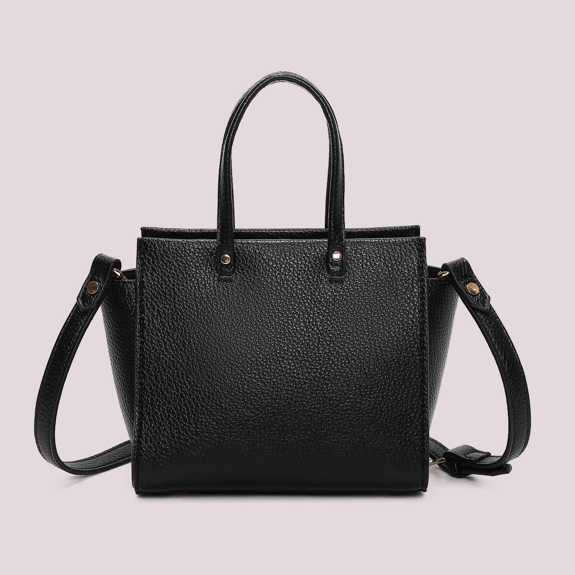 Borsa tote donna beige Mimi Mua con manici lunghi e tracolla Nero TU | Giò Fashion