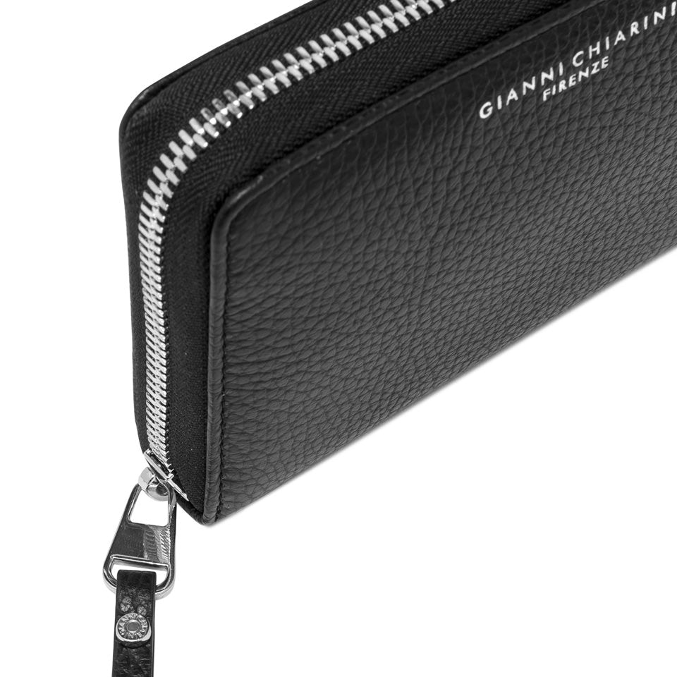 Portafoglio Medio Gianni Chiarini Wallets Grain in pelle grana Nero TU | Giò Fashion