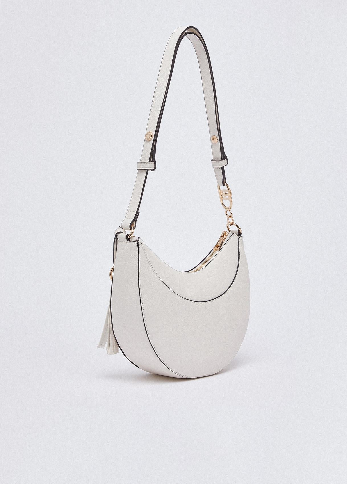 Borsa a Spalla Liu Jo con Nappina Decorativa e Tracolla Regolabile Cream TU | Giò Fashion