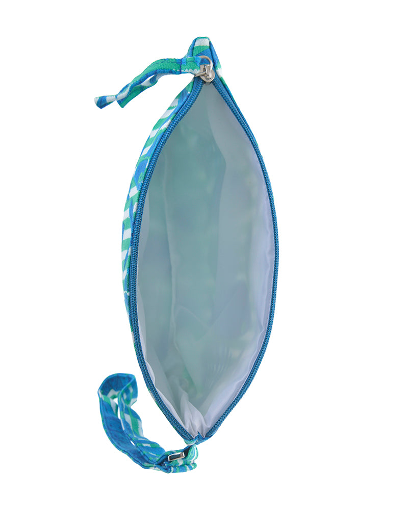 Ble Resort Collection Borsetta Blu in Tessuto 'Pesci'