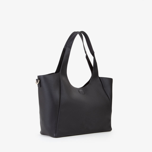 Borsa a spalla donna Mario Valentino elegante e capiente per uso quotidiano NERO TU | Giò Fashion