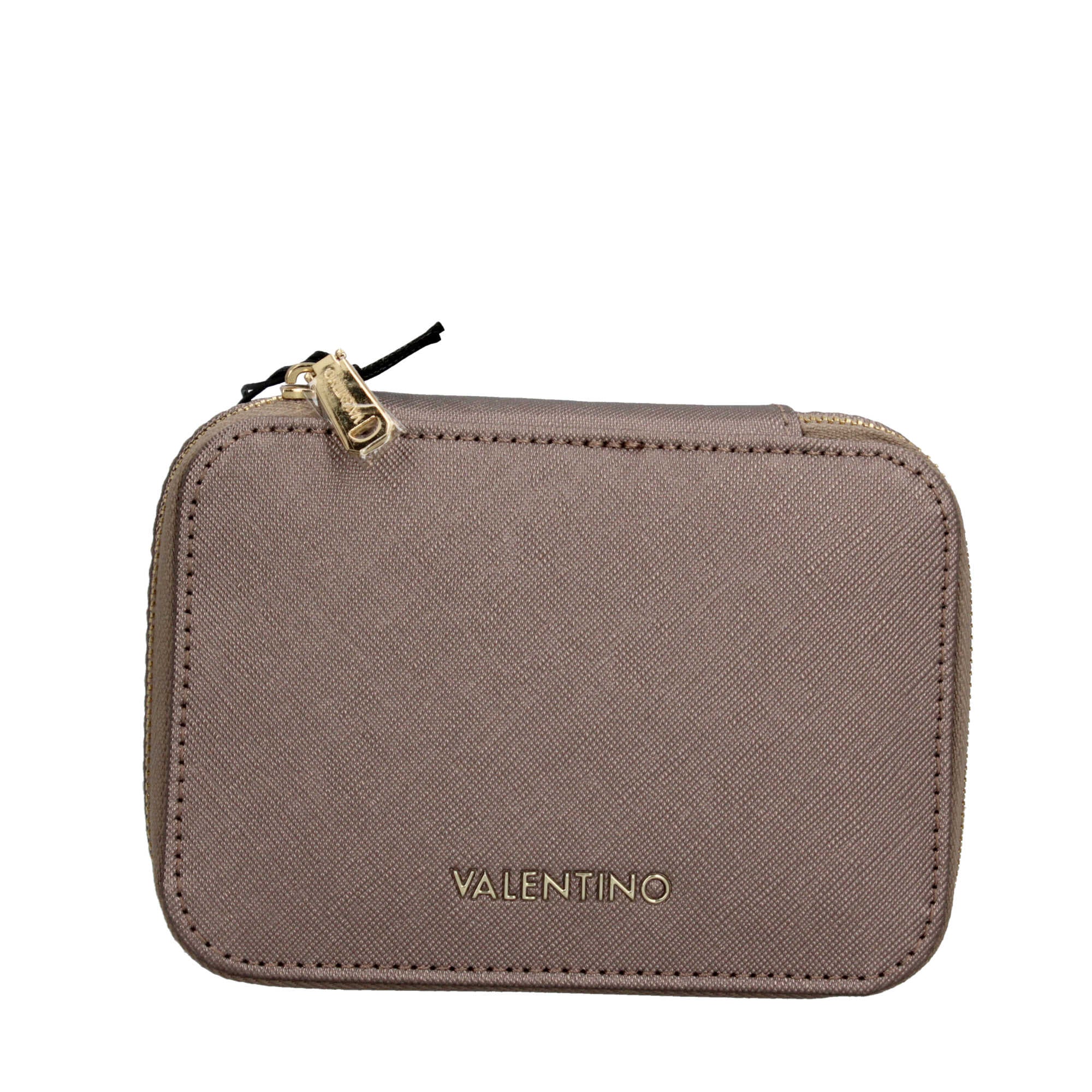 Valentino porta gioielli rigido in saffiano con chiusura zip VPG9MF831 CANNAFUC TU | Giò Fashion