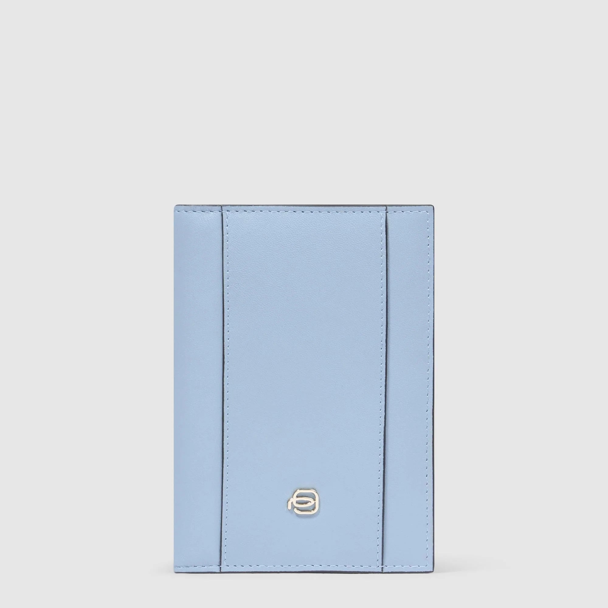 Piquadro porta passaporto in pelle con protezione RFID e scomparti per carte