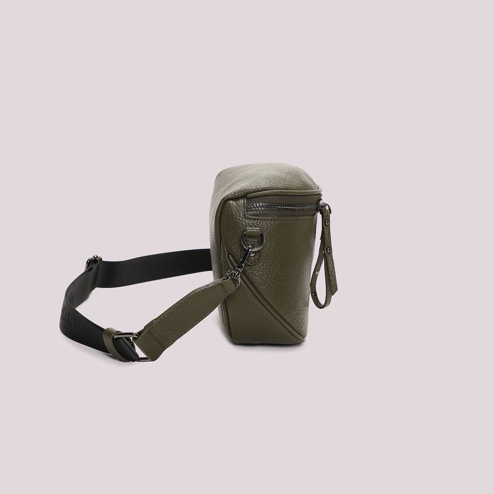 Mimi Muà Borsa Marsupio Donna con Tracolla Logata – Borsa Casual a Spalla e Tracolla