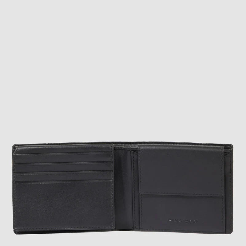 Portafoglio Piquadro in pelle con design moderno e scomparti multipli
