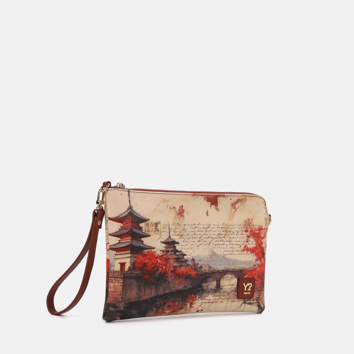 Ynot? Yes Bag Clutch Donna con Tracolla e Tasca Zip