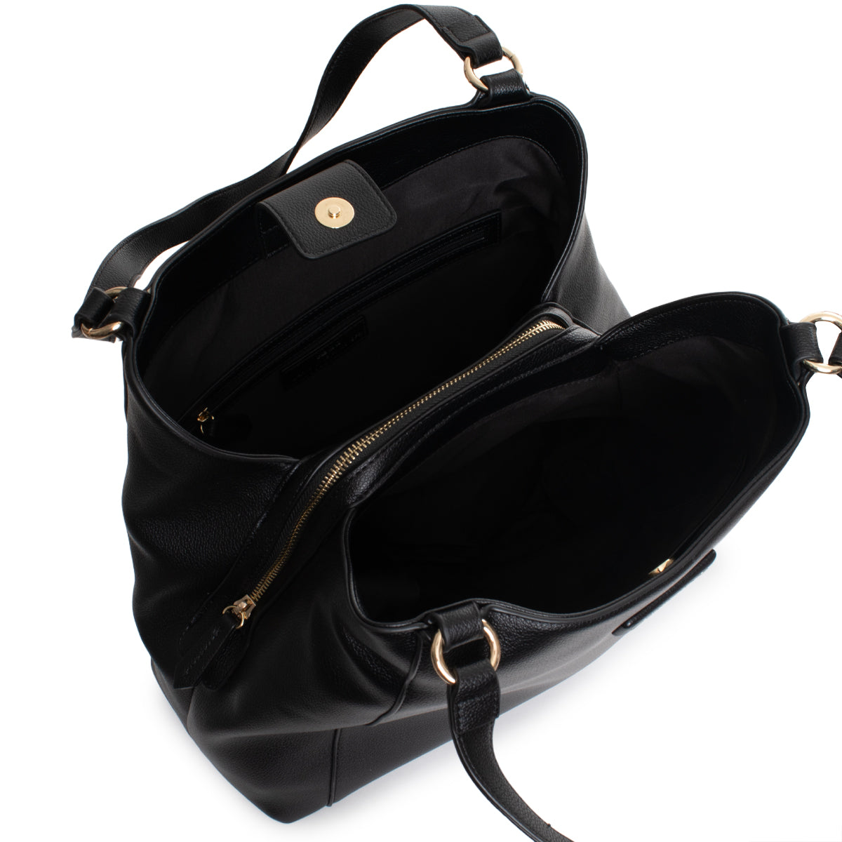 Mario Valentino borsa a spalla da donna elegante e capiente NERO TU | Giò Fashion