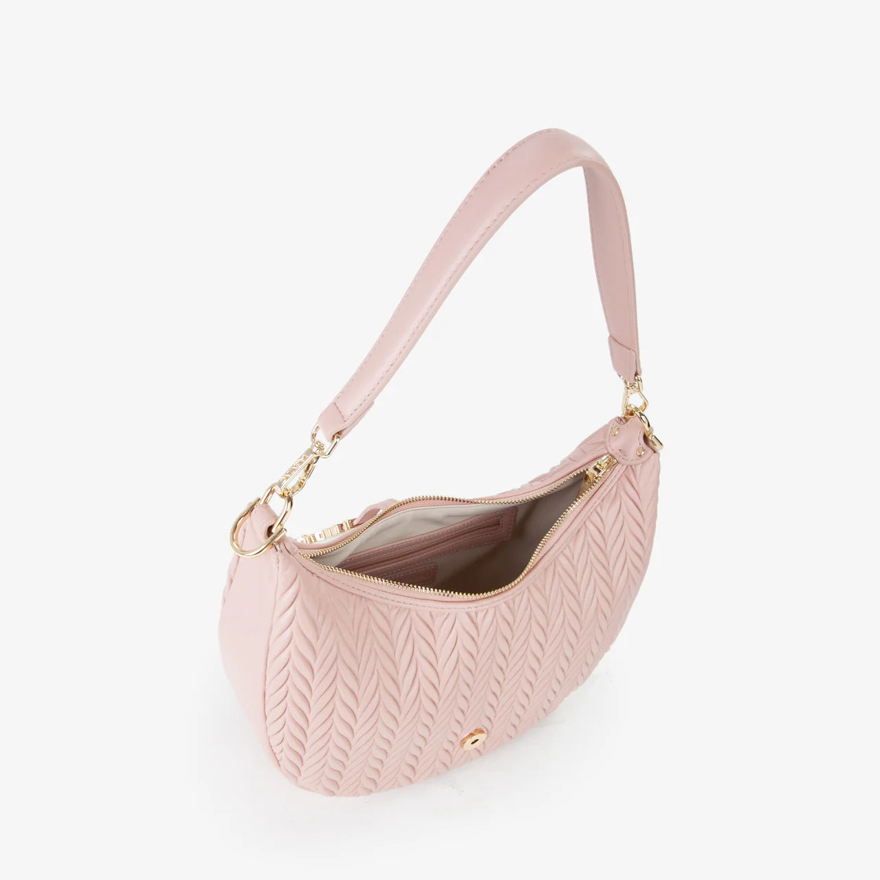 Valentino borsa hobo donna trapuntata con logo Rosa TU | Giò Fashion