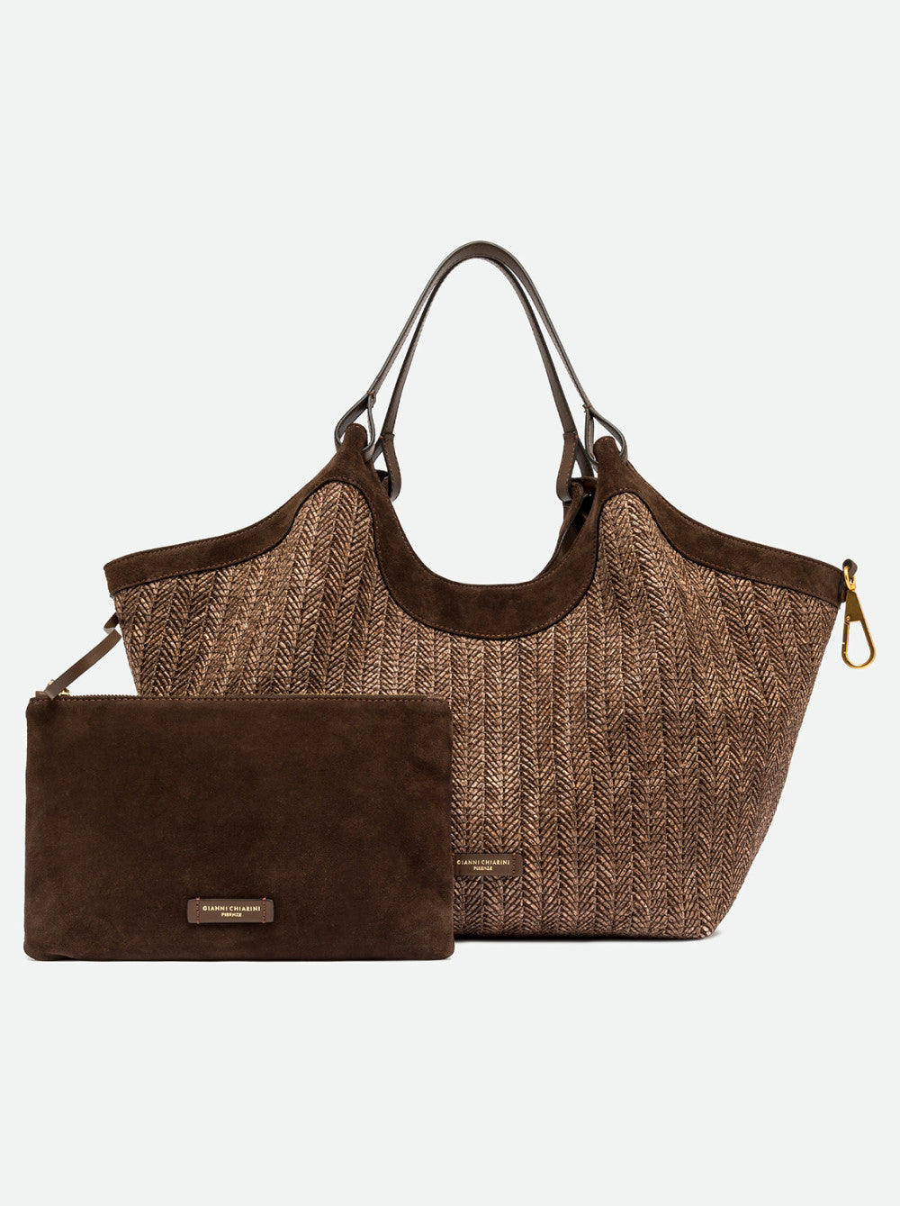 Borsa a spalla Gianni Chiarini morbida e capiente con lavorazione intrecciata Marrone TU | Giò Fashion