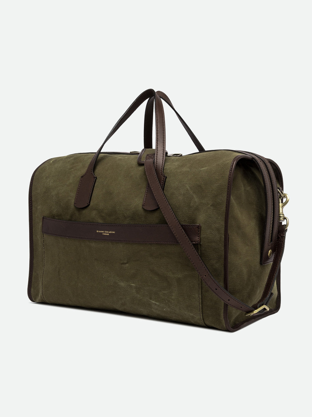 Gianni Chiarini borsone da viaggio con tracolla regolabile e doppio manico Militare TU | Giò Fashion