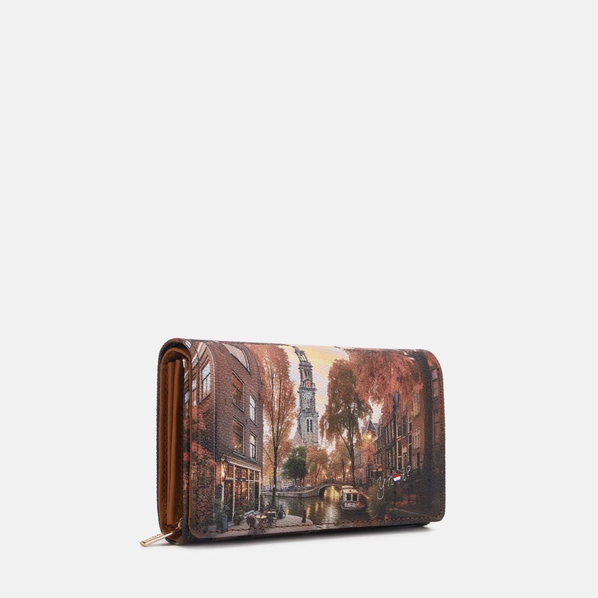 Ynot? Yes Bag Portafoglio Donna Compatto in Ecopelle con Zip