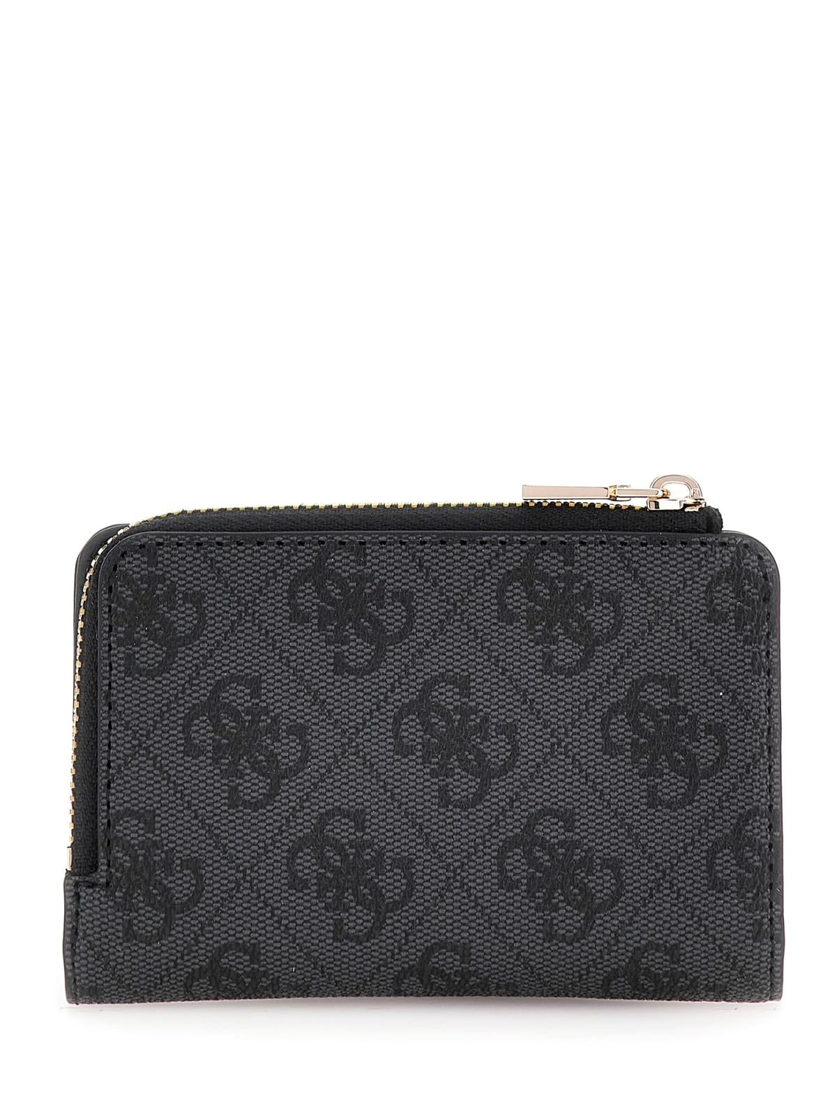Portafoglio Guess donna logo all over con zip e scritta frontale
