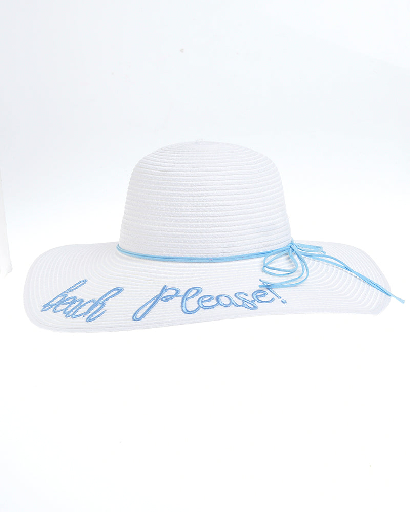 Ble Resort Collection Cappello Azzurro di Paglia e "Beach Please"