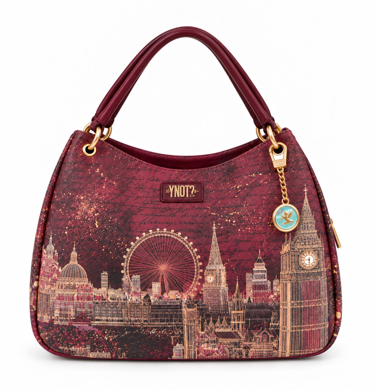 Borsa a Mano Donna Ynot? con Stampa London