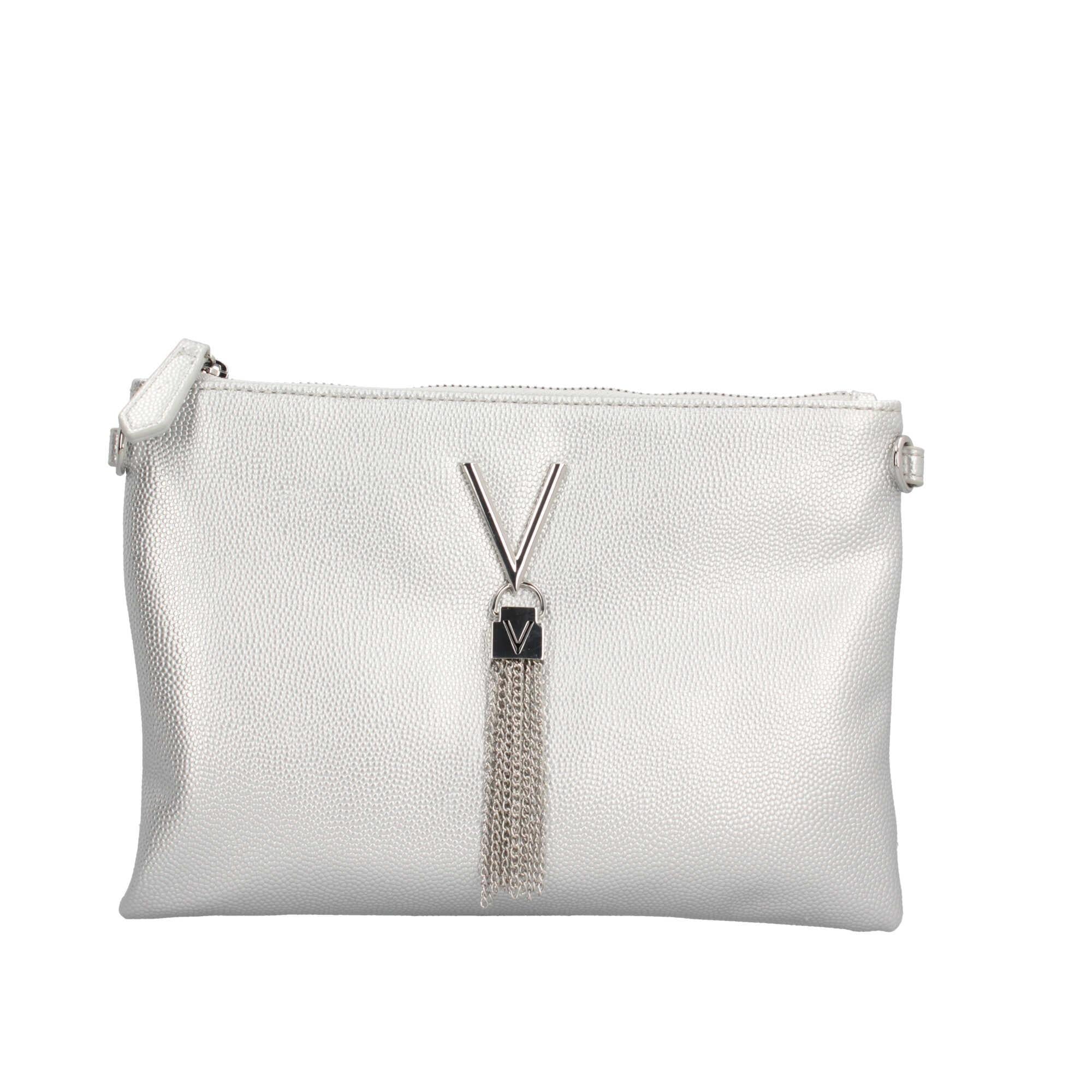 Pochette Divina con Tracolla a Catena e Dettaglio a Nappa ARGENTO TU | Giò Fashion