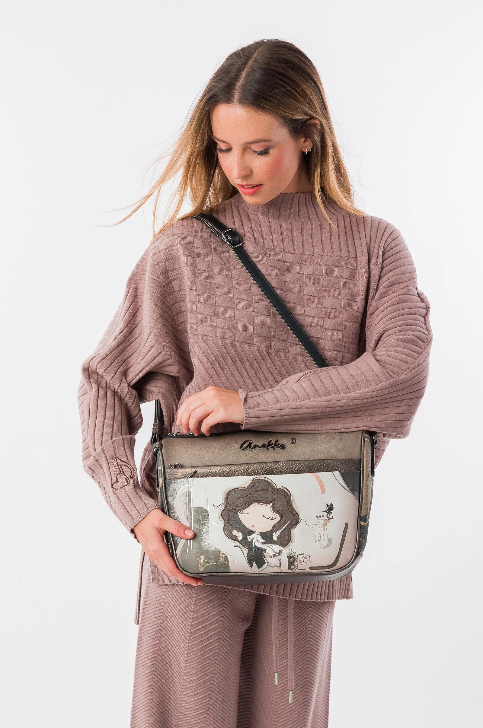 Borsa a Tracolla Grande Donna Anekke con Tasche