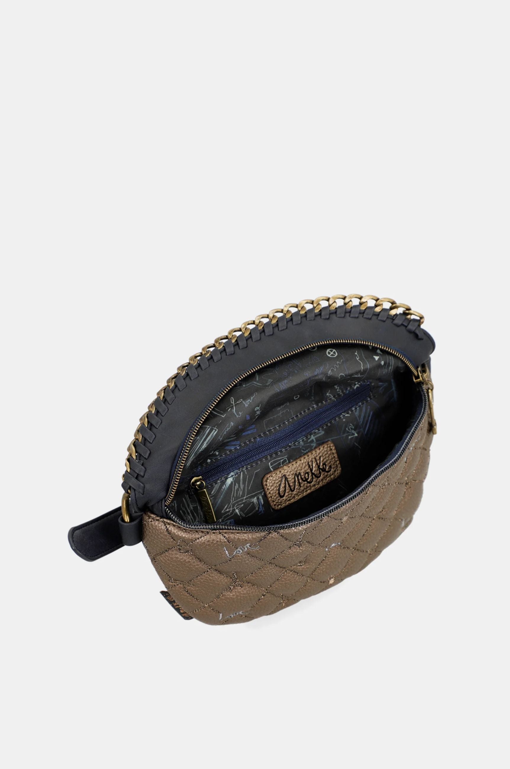 Marsupio Anekke Contemporary trapuntato con catena decorativa BLU TU | Giò Fashion