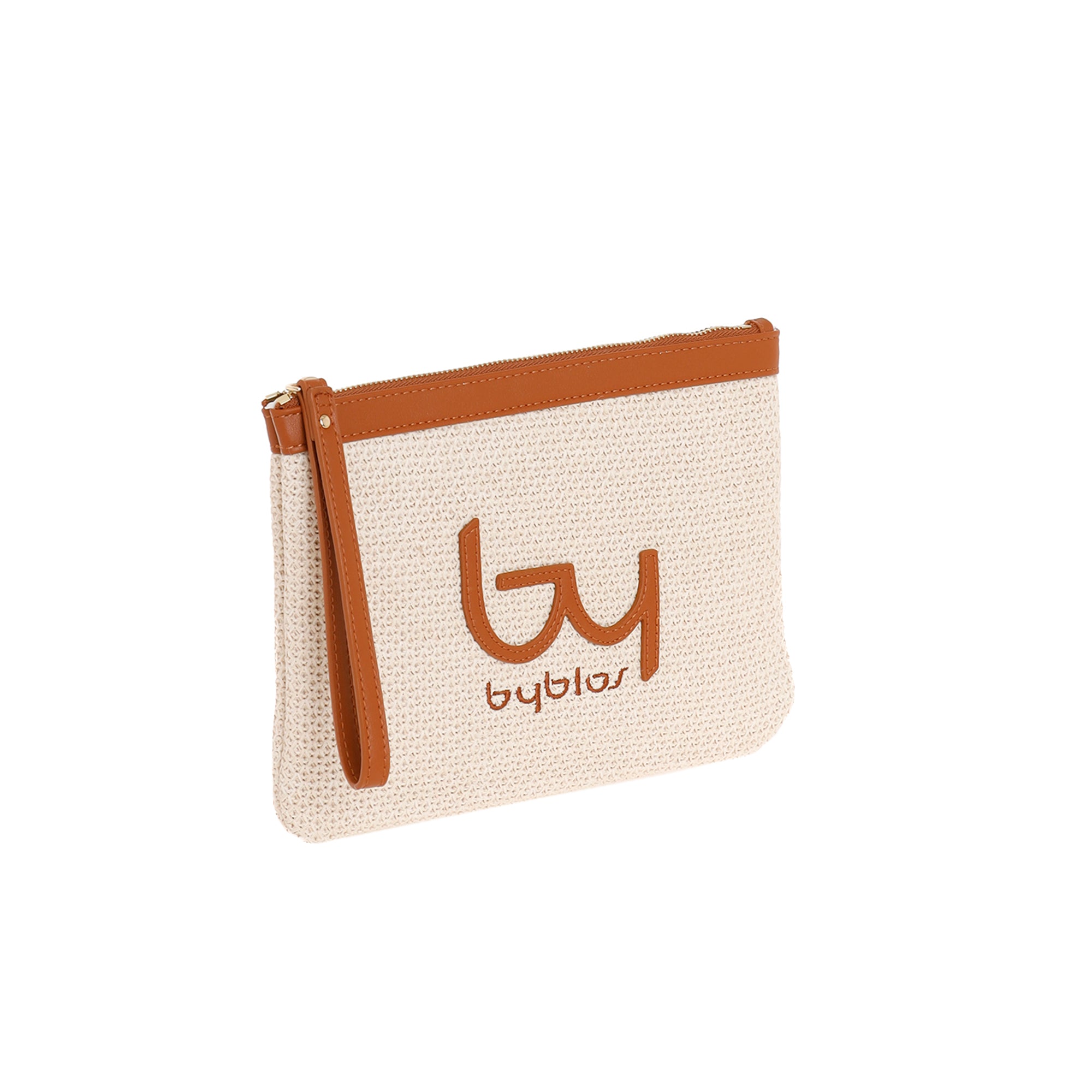 Pochette Byblos donna con polsiera e design in tessuto intrecciato TAN TU | Giò Fashion