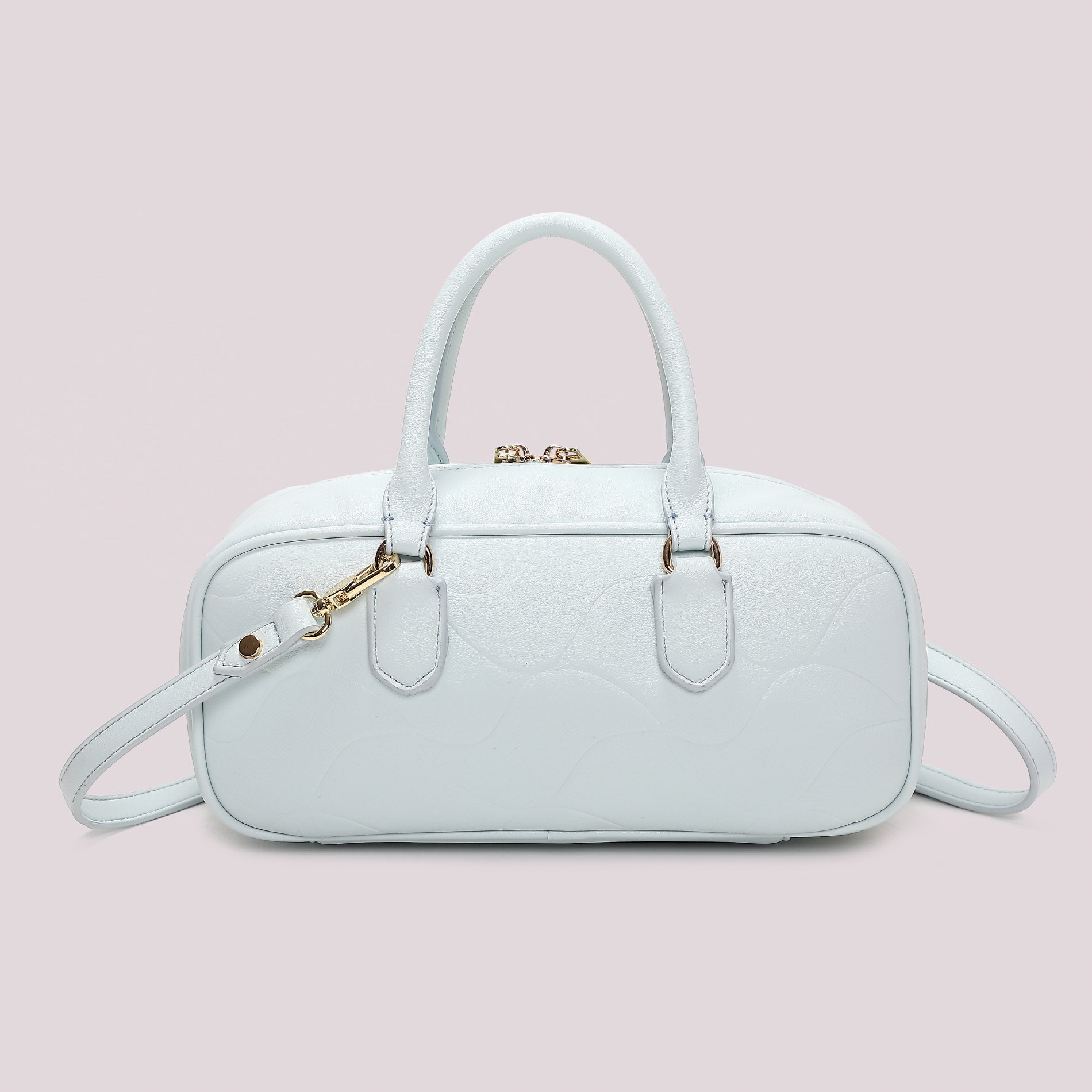 Borsa a mano donna Mimi Mua con tracolla e motivo trapuntato elegante CELESTE TU | Giò Fashion