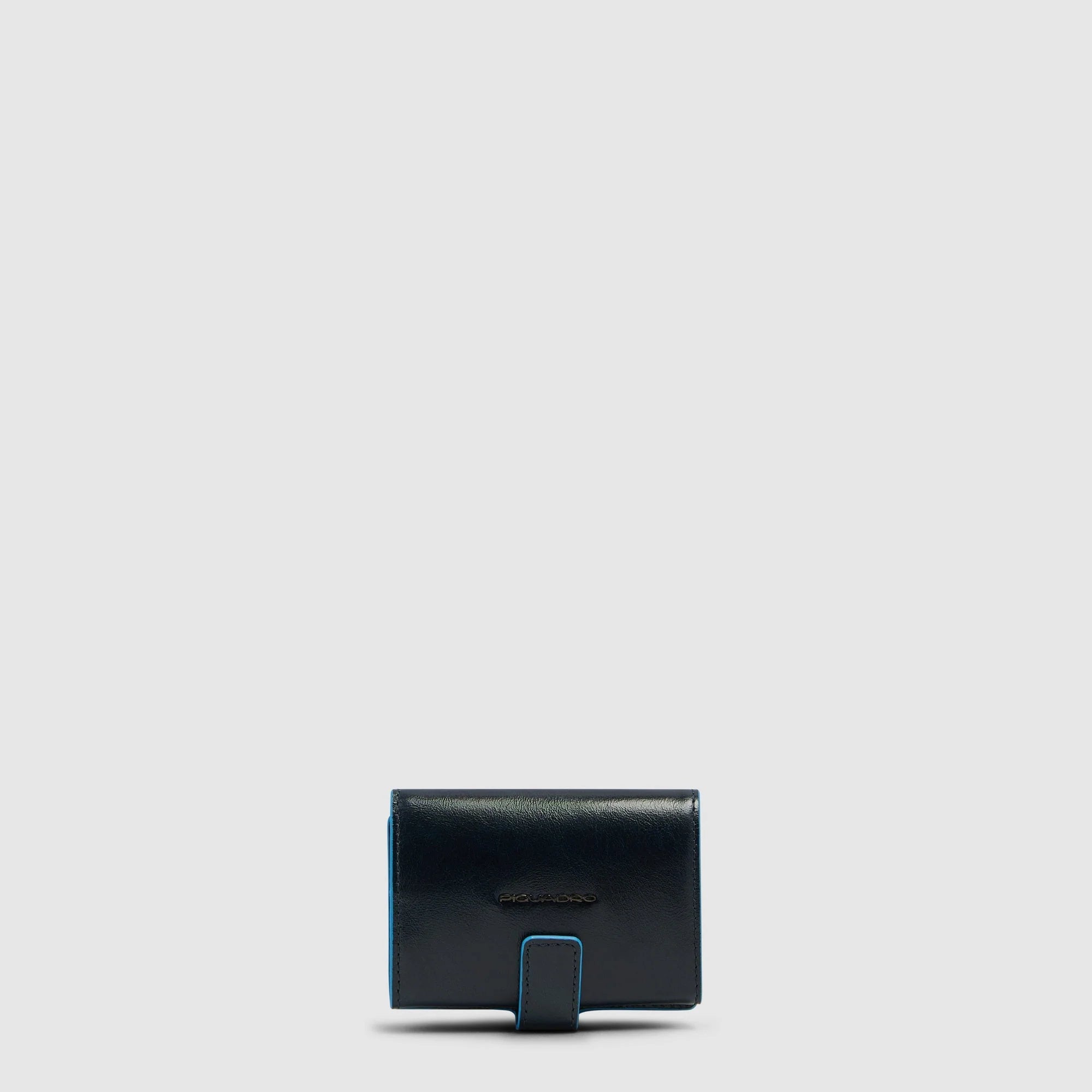 Piquadro Portafoglio Modulare MagSafe in Pelle Blue Square Blu Notte