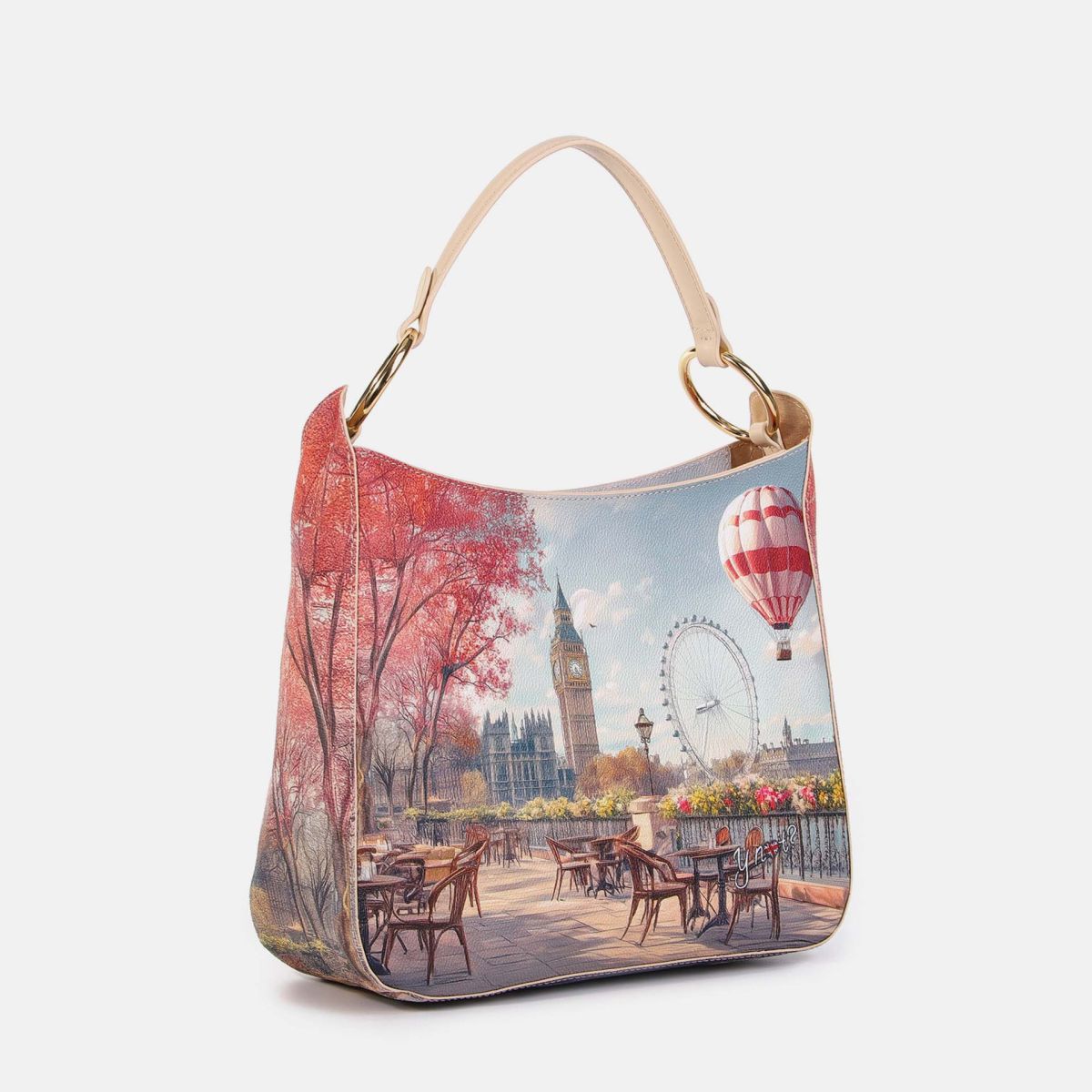 Borsa Hobo Donna Ynot? a Spalla in Ecopelle con Zip