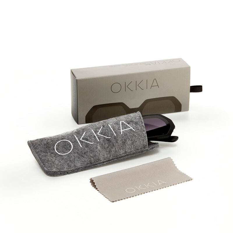 OKKIA Andrea Occhiali da Sole Unisex Esagonali con Lenti Sfumate e Protezione UV400
