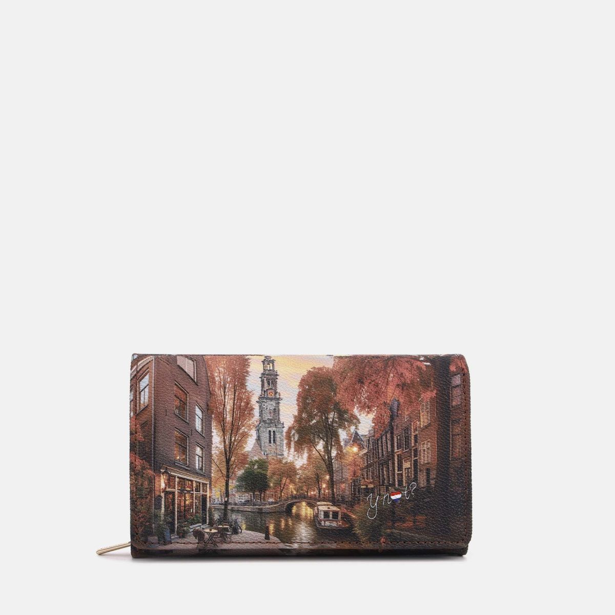 Ynot? Yes Bag Portafoglio Donna Compatto in Ecopelle con Zip