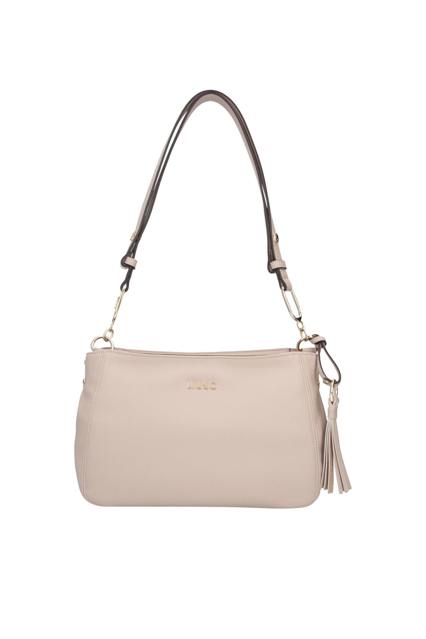 Borsa a spalla Liu Jo da donna elegante con tracolla regolabile e dettaglio charm Beige TU | Giò Fashion