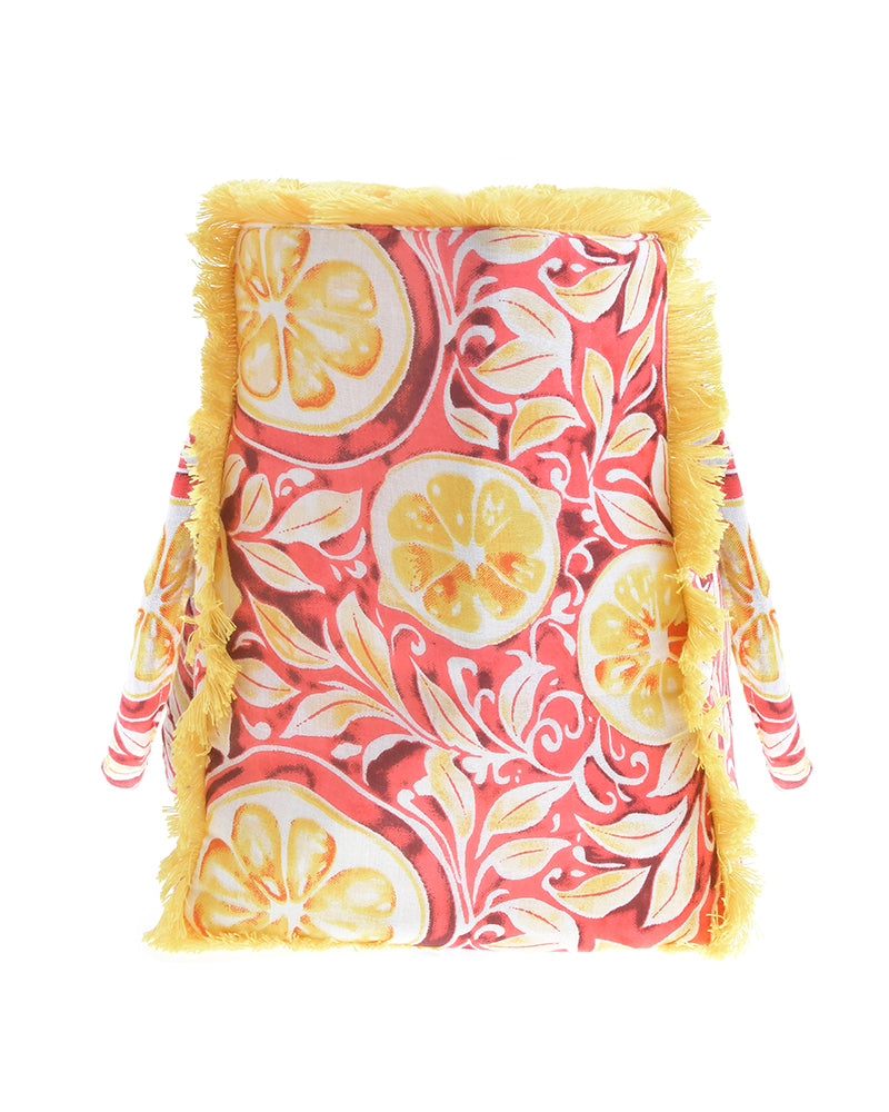 Ble Resort Collection Borsa Rosso in Tessuto con Fiori