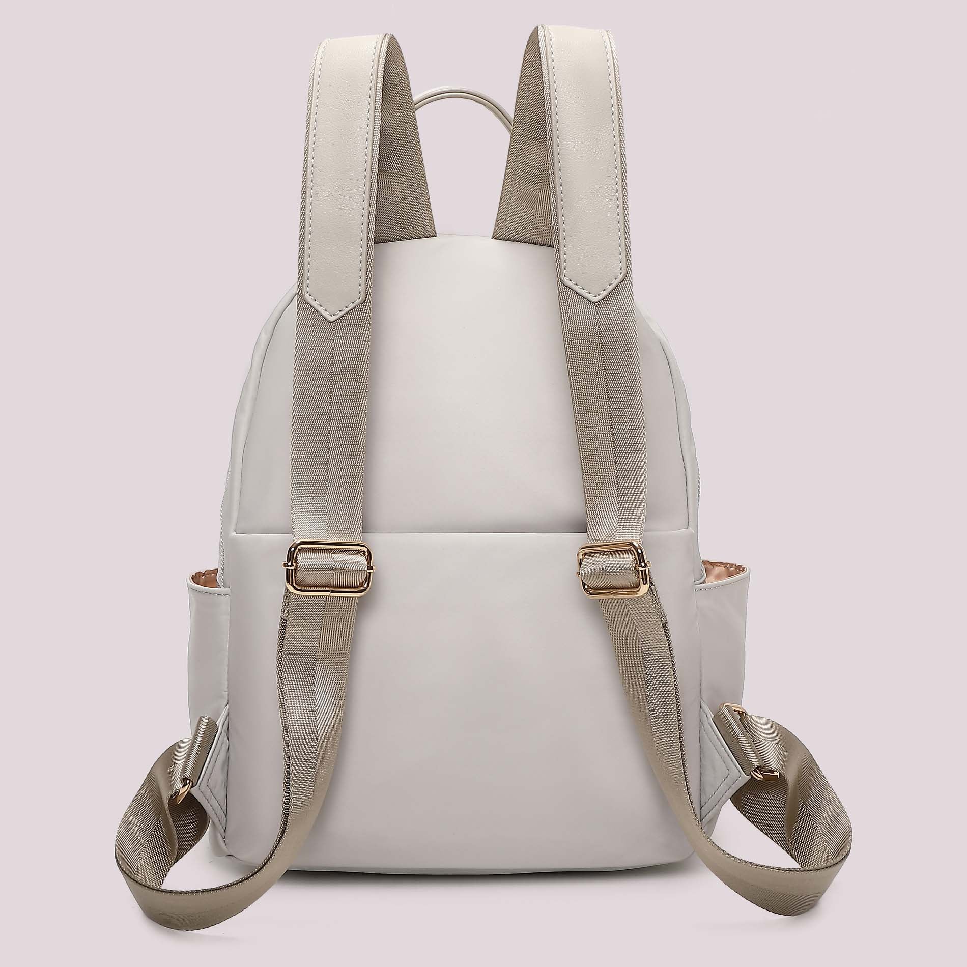 Zaino donna Mimi Mua elegante con tasca frontale e chiusura zip GRIGIO CHIARO TU | Giò Fashion