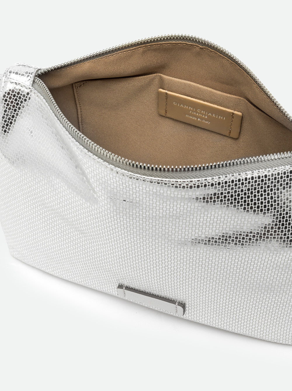Gianni Chiarini Nora Pouch Borsa a Spalla in Pelle Metallizzata