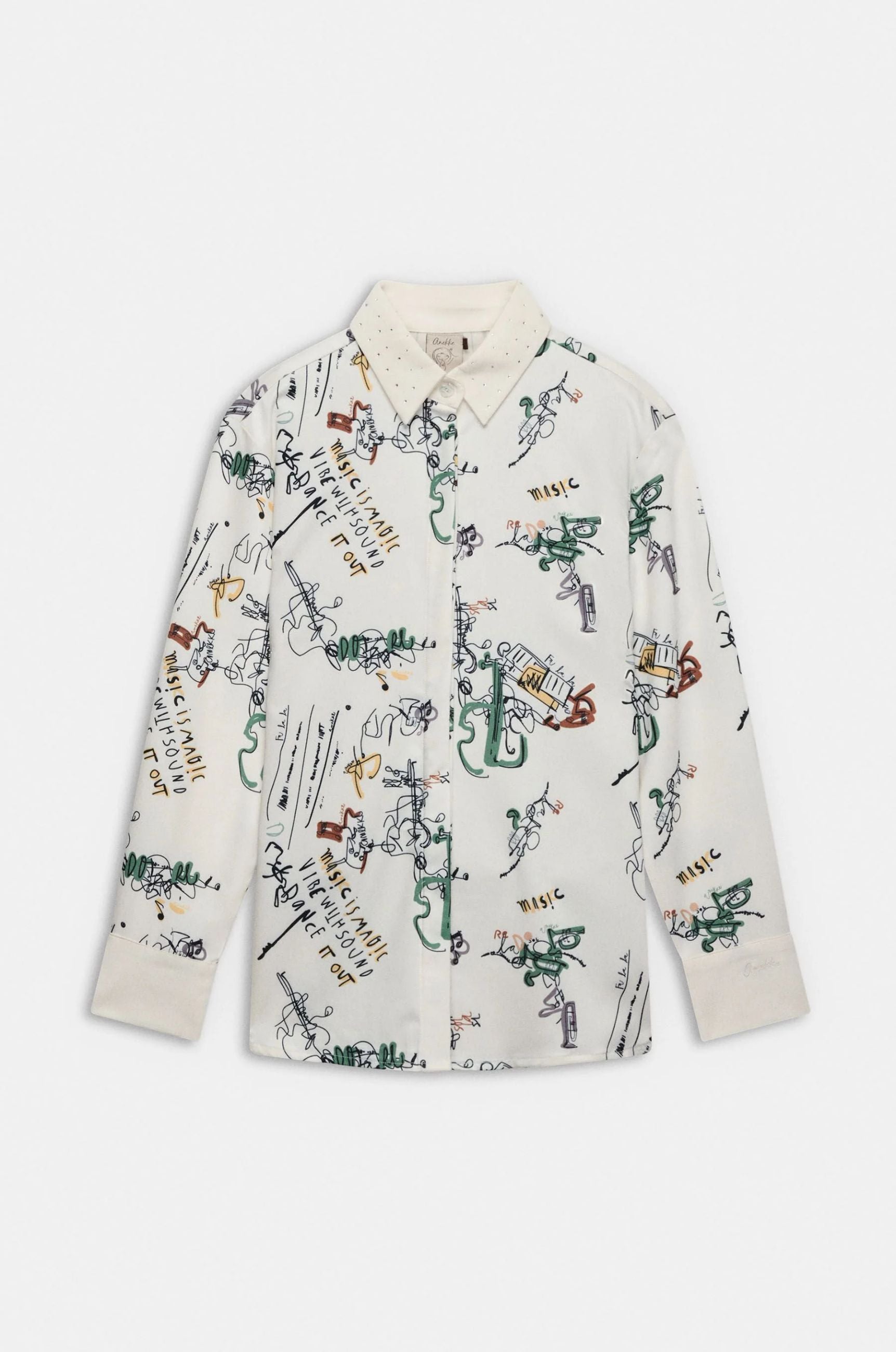 Camicia Donna Anekke con Stampa Artistica e Illustrazioni Decorative