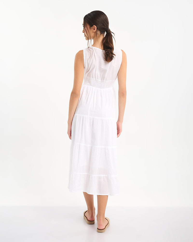 Ble Resort Collection Abito Lungo Senza Maniche con Scollo a V