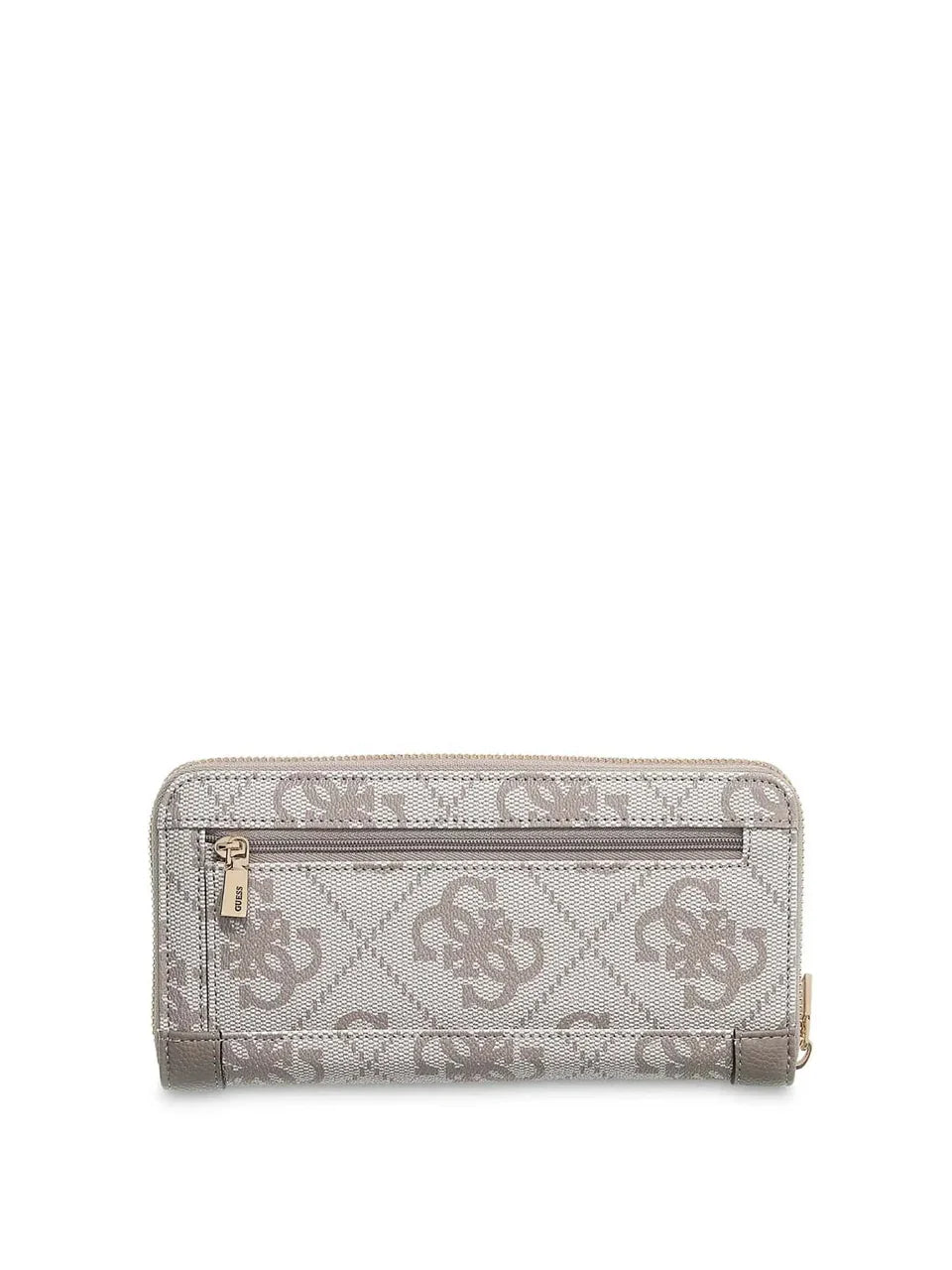 Portafoglio lungo Guess donna logo all over con dettaglio frontale metallico LATTE LOGO/MARRONE TU | Giò Fashion