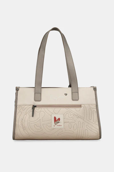 Borsa a Mano Anekke Donna con Tracolla Regolabile e Doppi Manici GRIGIO TU | Giò Fashion