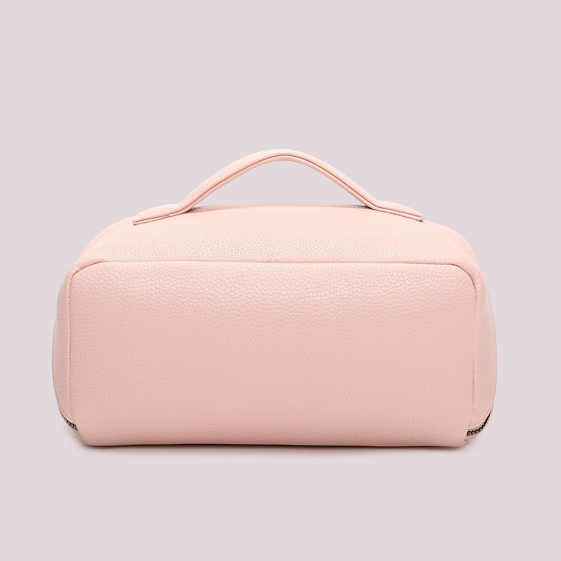 Beauty case donna Mimi Mua con manico e zip superiore design elegante Rosa TU | Giò Fashion