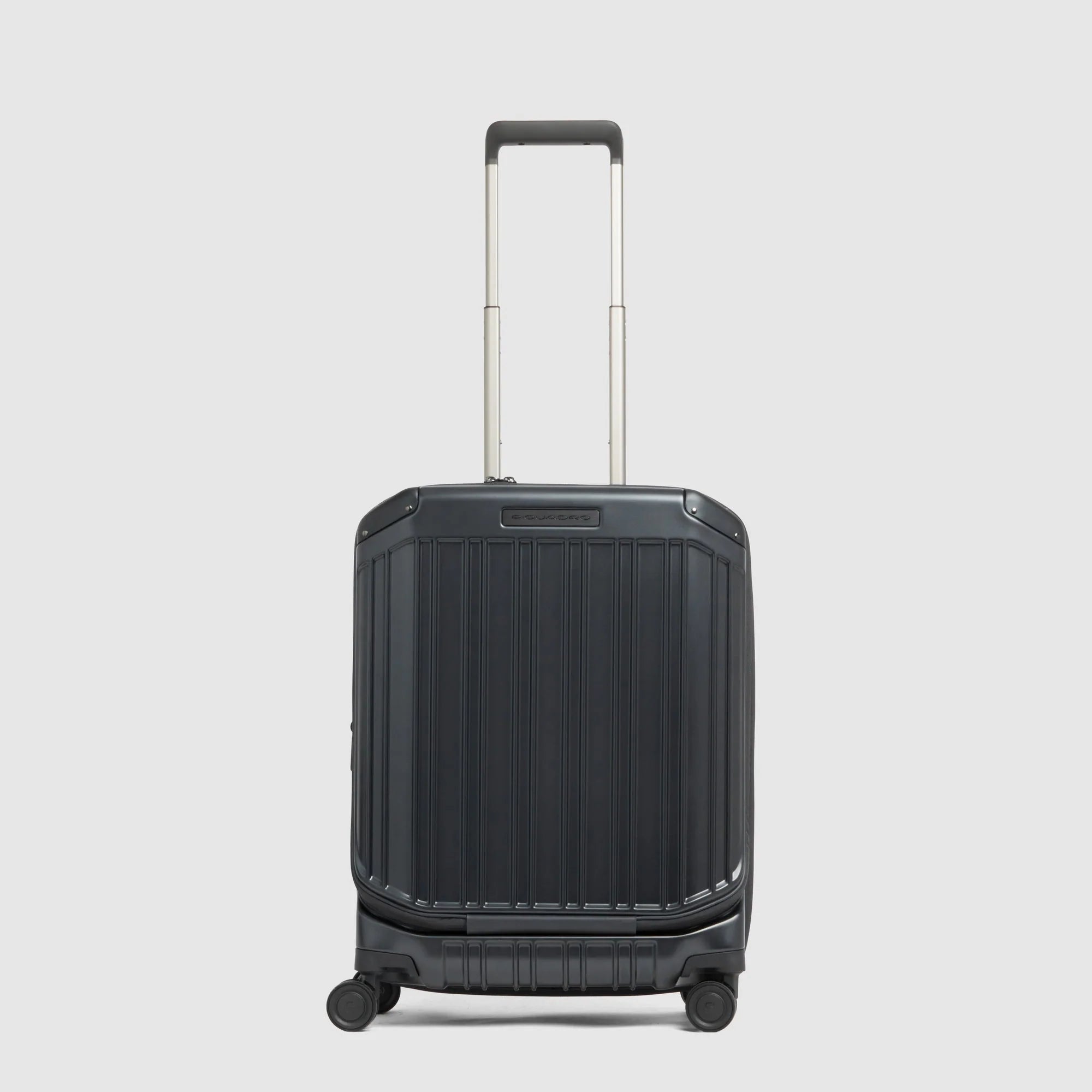 Piquadro Trolley Rigido da Cabina PQ-Light Blu Opaco Espandibile con 4 Ruote e Porta PC 17,3"