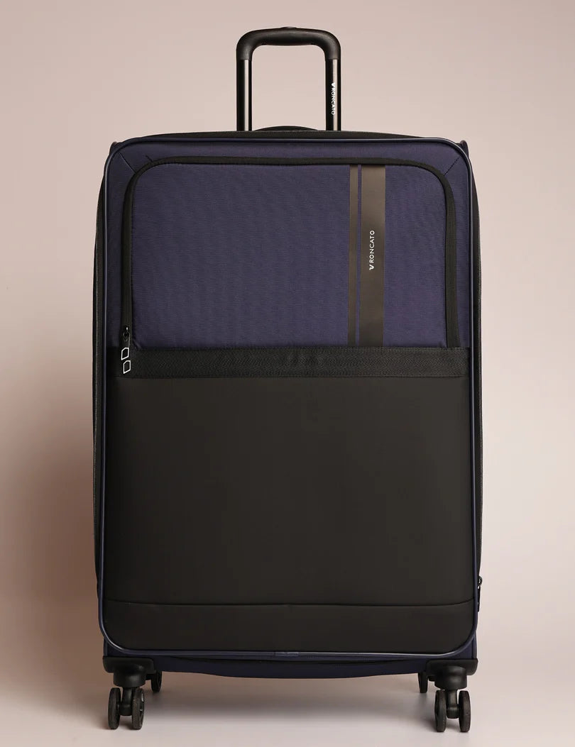 Trolley Roncato grande rigido con quattro ruote BLU TU | Giò Fashion