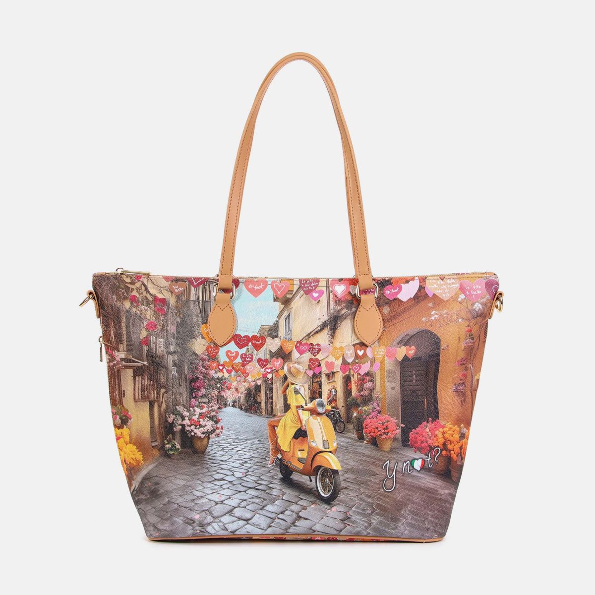 Borsa Shopping Medium Ynot? Yes Bag con Stampa Città