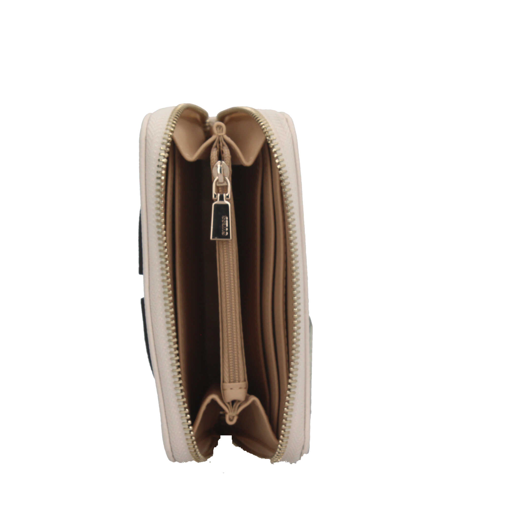 Portafoglio compatto Guess con logo in rilievo Beige TU | Giò Fashion