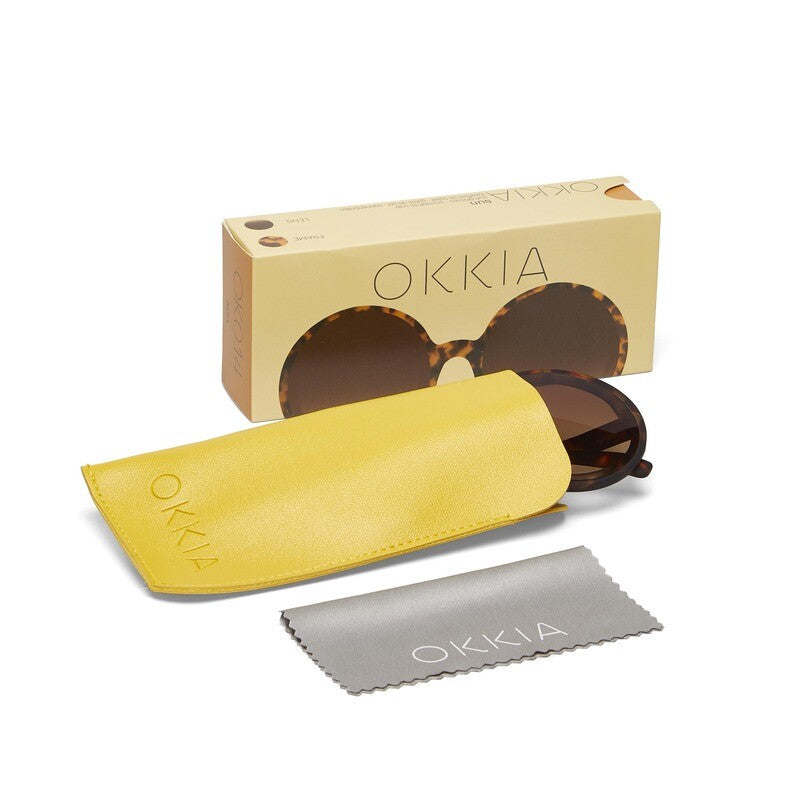 OKKIA Monica Round Occhiali da Sole Donna Oversize con Lenti Sfumate e Protezione UV400