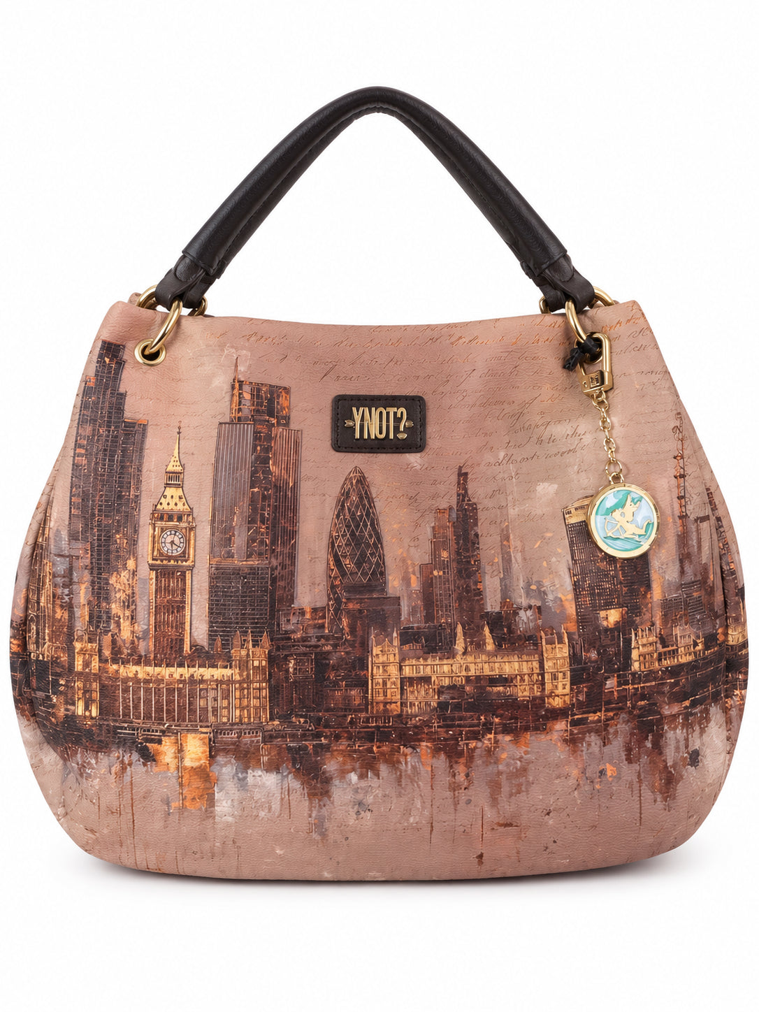 Borsa a Mano Donna Ynot? con Stampa London