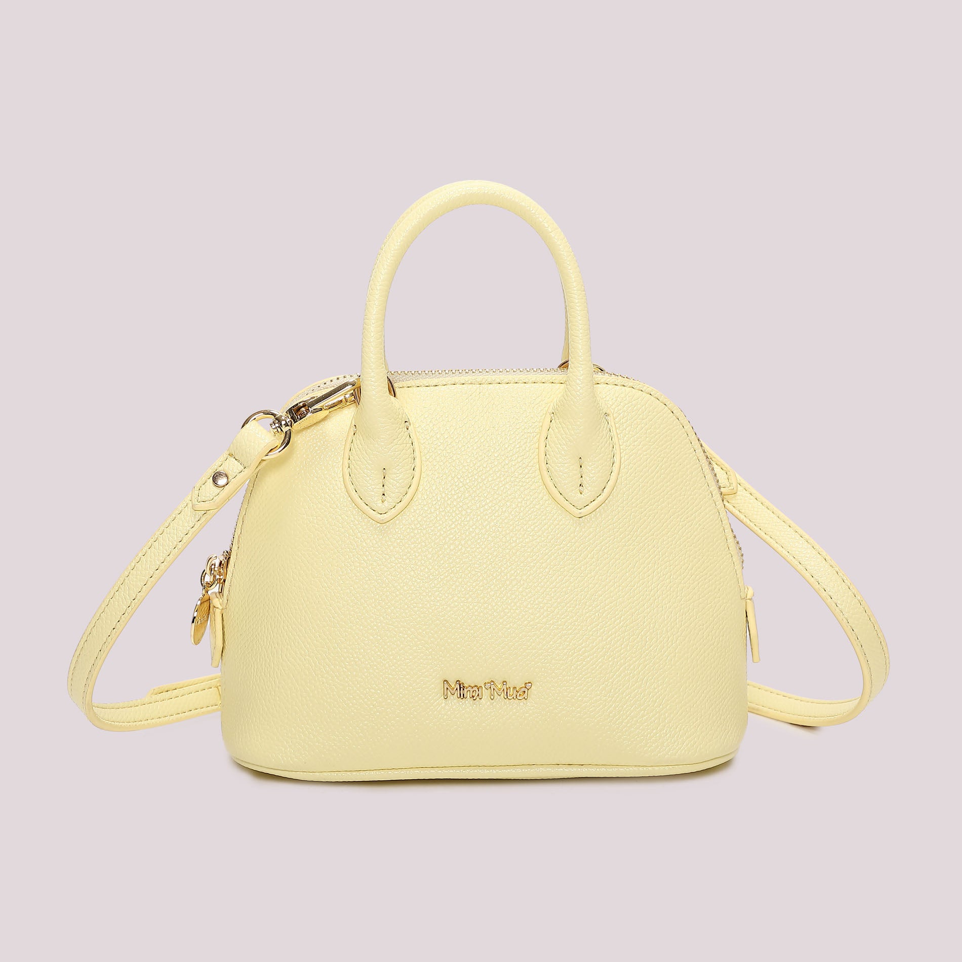 Borsa a mano donna Mimi Mua con tracolla rimovibile design elegante compatto GIALLO CHIARO TU | Giò Fashion