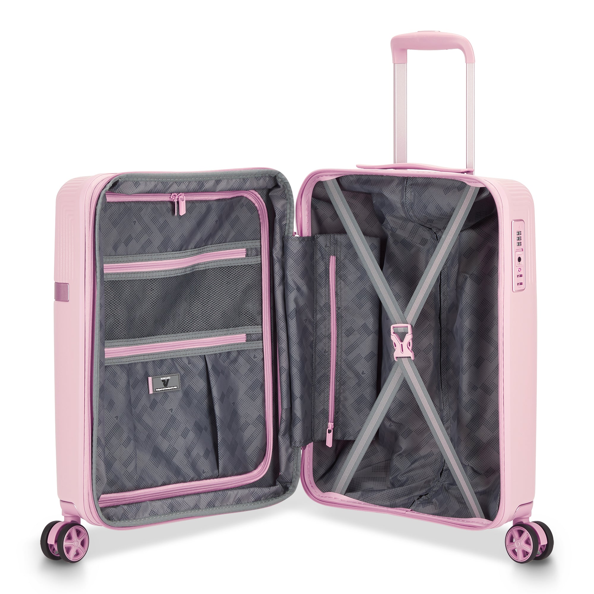 Valigia Grande Trolley rigida Roncato con ruote multidirezionali Rosa TU | Giò Fashion